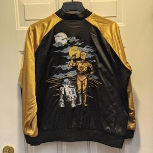 Star Wars C-3PO & R2-D2 Embroidered Satin Souvenir Jacket, Her Universe, 2X